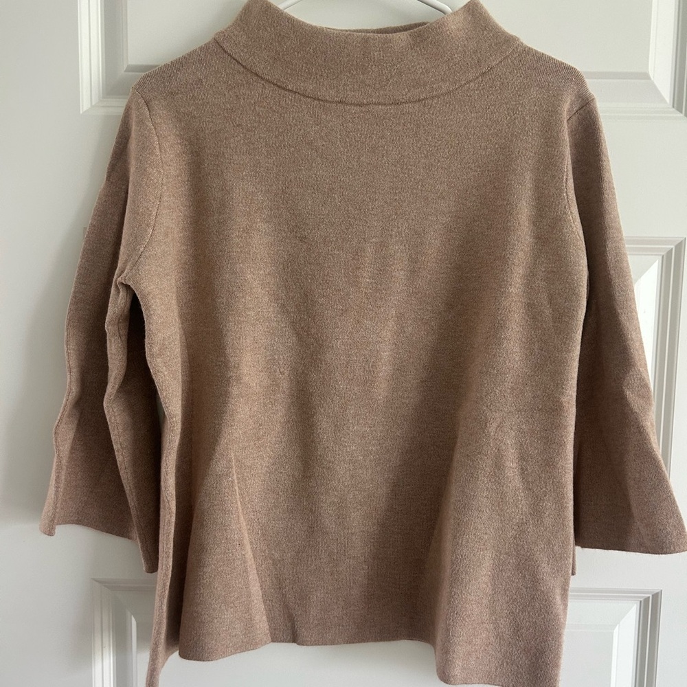 The Impeccable Pig Tan Cowl Neck Sweater